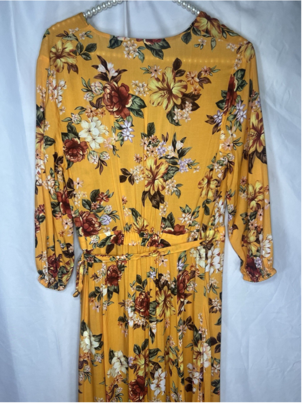 Farm Rio for Anthropologie Soigne Maxi Dress Wrap Dress Boho Tropical XS Floral - Picture 7 of 16